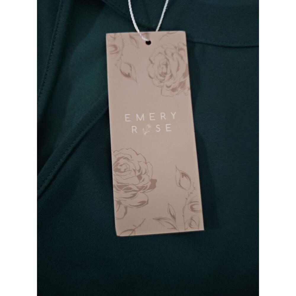 NWT Emery Rose Dark Green Puff Sleeve Dress 1XL - Picture 6 of 9